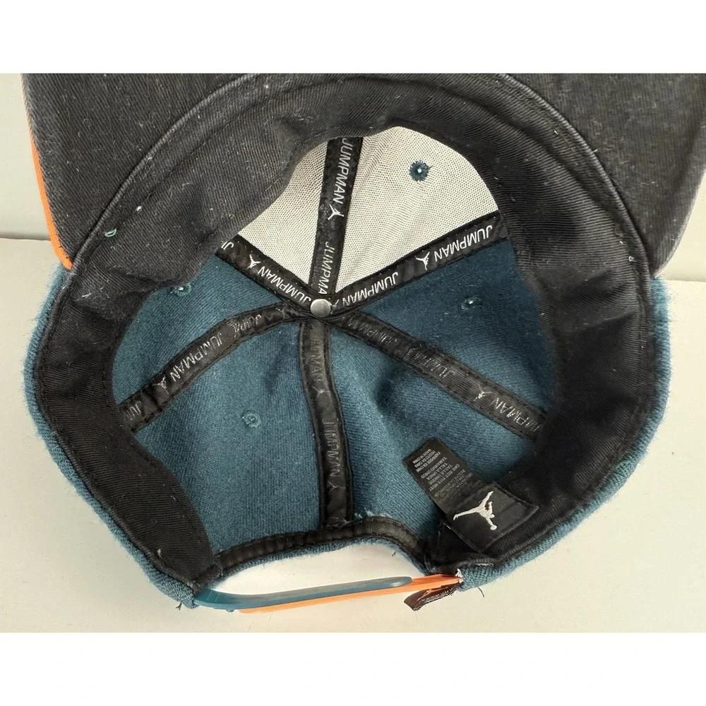 Air Jordan Tiger Strip Jumpman Snapback Embroidered #23 Hat Cap Teal/Orange/Gray